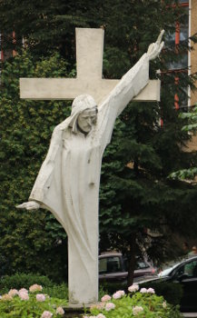 Krzyż w Żywcu - obok Kościoła Narodzenia NMP