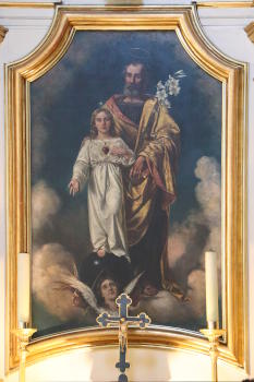 Młody Jezus ze Św. Józefem - Kościół Norbertanek w Krakowie