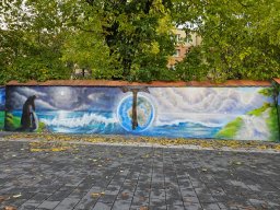 Mural - św. Franciszek