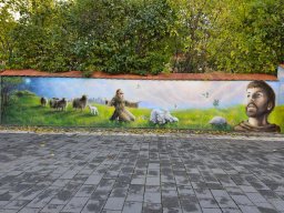 Mural - św. Franciszek