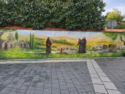 Mural - św. Franciszek