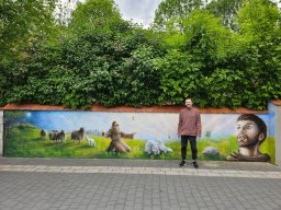 Mural - św. Franciszek