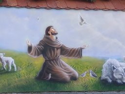 Mural - św. Franciszek
